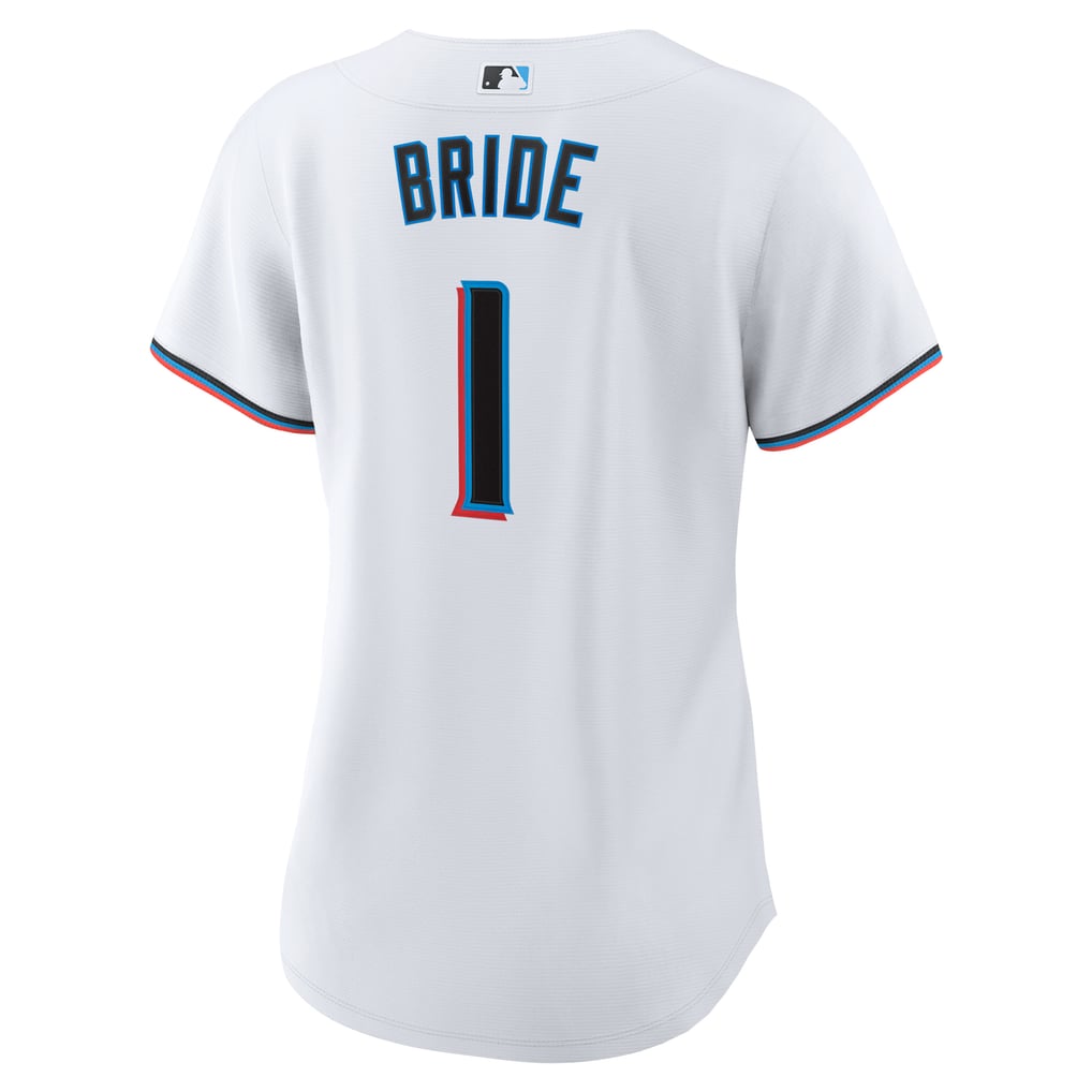  Miami Marlins Nike Women's #1 Bride Home Replica Jersey - White
